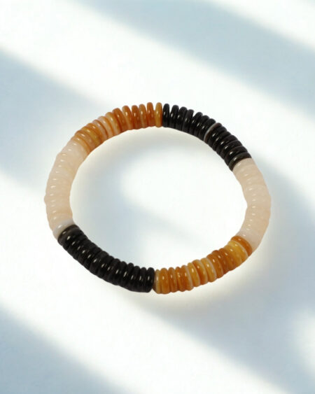 Natural Mother of Pearl Disc. Shaped Bracelet