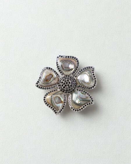 Abalone Shell Flower Brooch