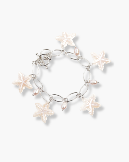 Tiny Pink Starfish Chain Bracelet