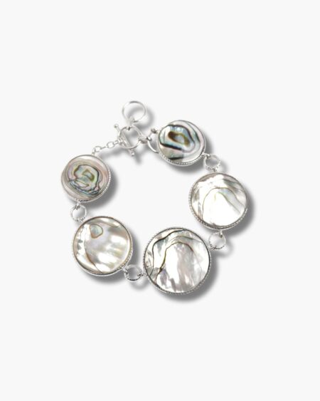 Milgrain Round Flat Loop Toggle Bracelet