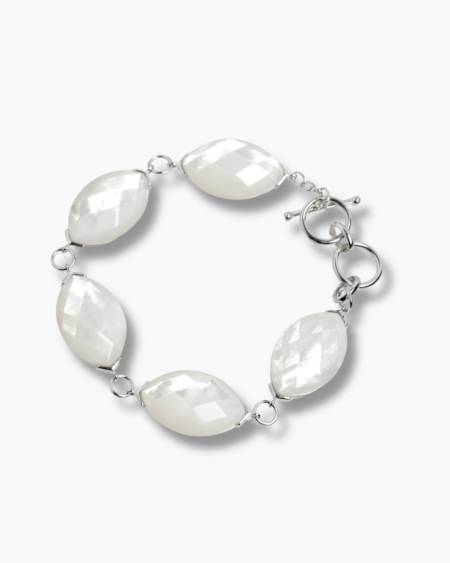 Faceted Marquise Chained Bracelet