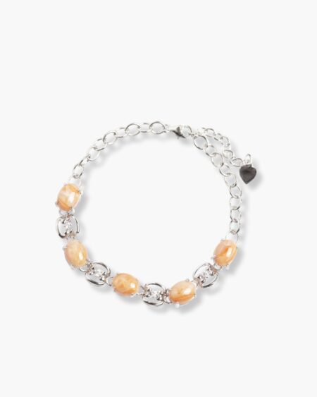 Oval Cabochon Simple Filigree Bracelet
