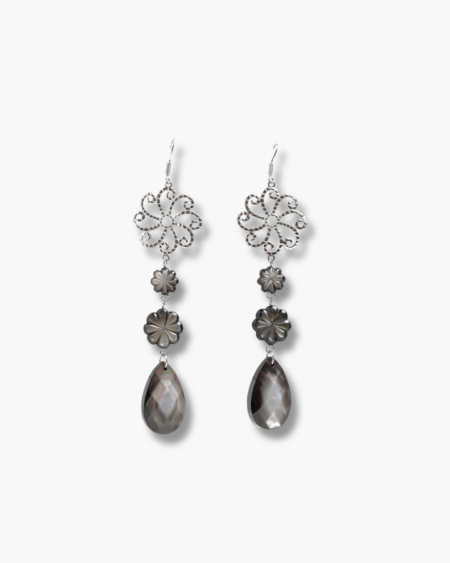 Black Mother of Pearl Elegant Earrings