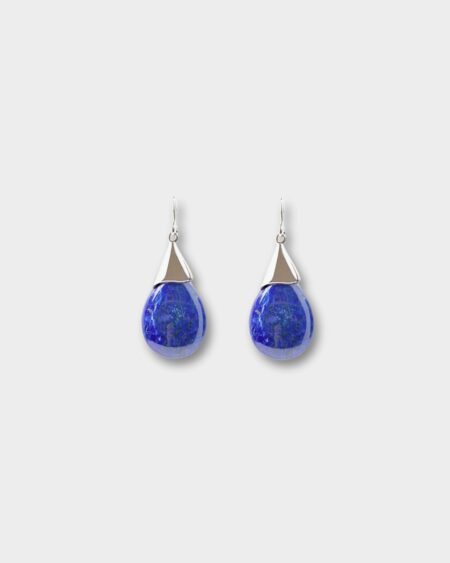 Lapis Drop Hook Earrings