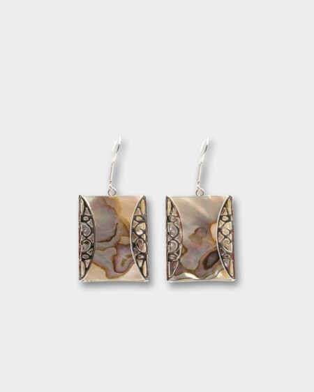 Flat Piece Filigree Hook Earrings