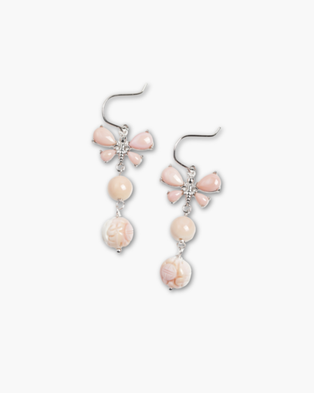 Butterfly With Bean Wire Hook Earrings