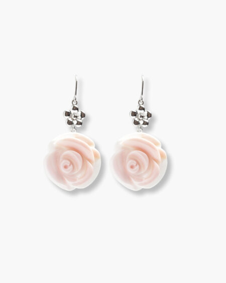 Carved Rose Earrings