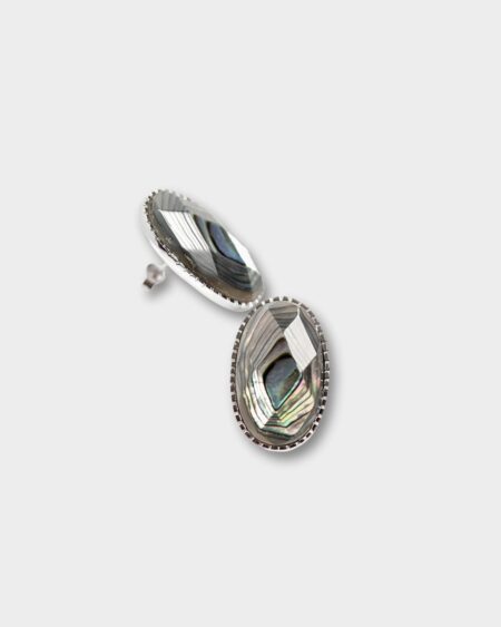 Faceted Oval Shaped Stud Earrings