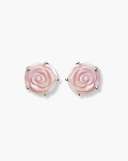 Carved Rose Stud Earrings