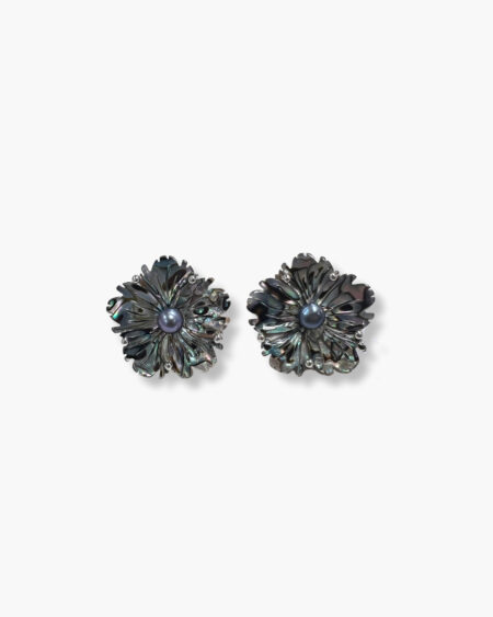 Carved Flower Stud Earrings