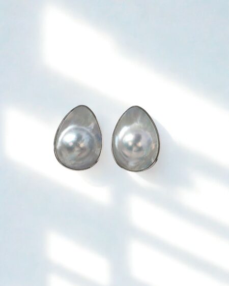 Natural Mabe Pearl Earrings