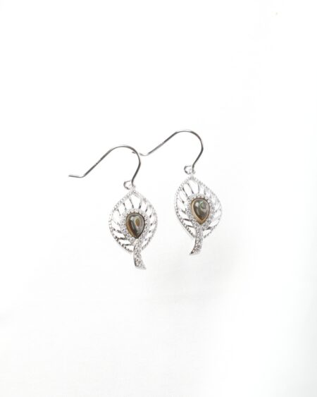 Tree Leaves Abalone Earrings
