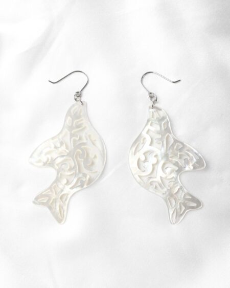 White MOP Earrings