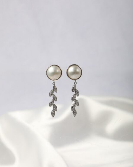 Natural Elegant Blister Pearl Earrings