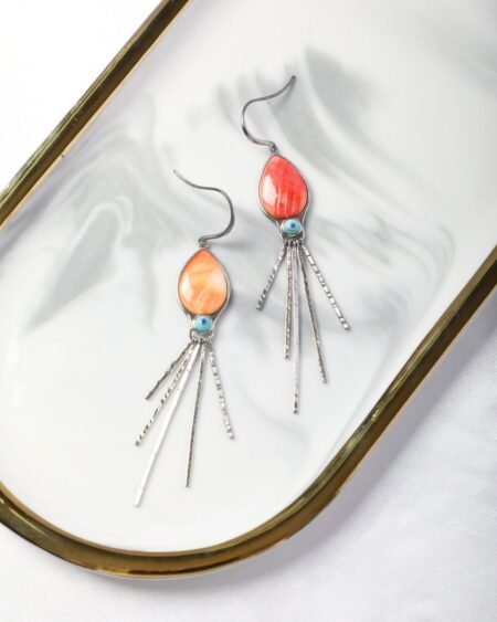 Natural Spiny Oyster Shell Hook Earrings