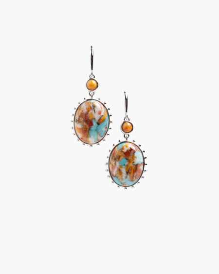 Simple Cabochon Wire Hook Earrings