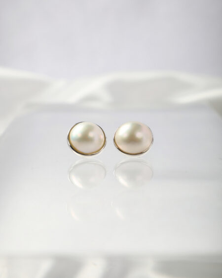 White Blister Pearl Earrings