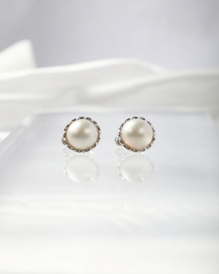 White Blister Pearl Earrings