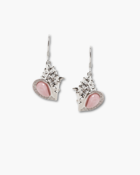 Tiny Pink Conch Earrings