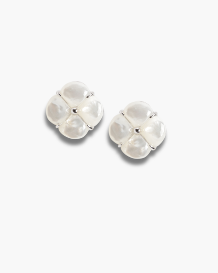 Four-leaf Clover Cushion Stud Earrings