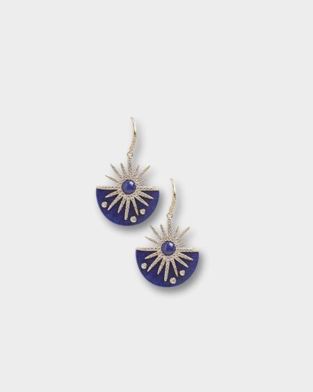 Sparkling Sun Design Earrings