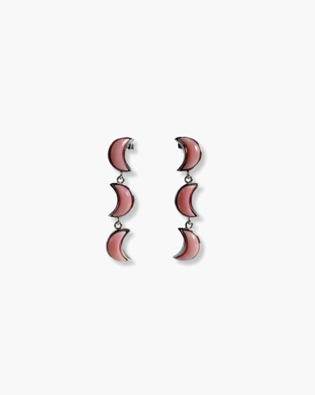 Triple Moons Stud Earrings