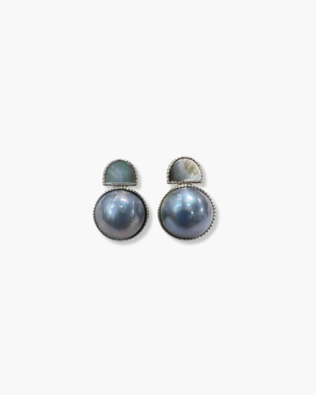 Blister Pearl Stud Earrings