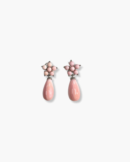 Pink Conch Shell Stud Earrings