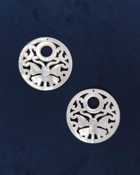 Exquisite Butterfly White Mother of Pearl Discs (10pcs)