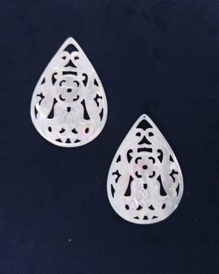 Natural White Mother of Pearl Pear Design (10pcs)