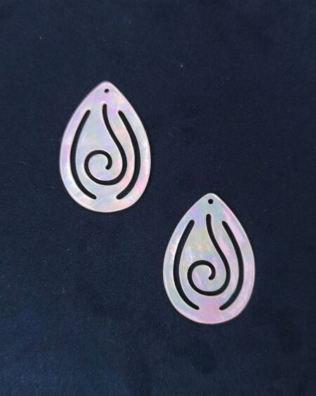 Natural White Mother of Pearl Teardrop Charm (10pcs)