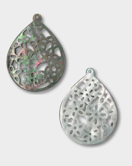 Pear Filigree, Black MOP
