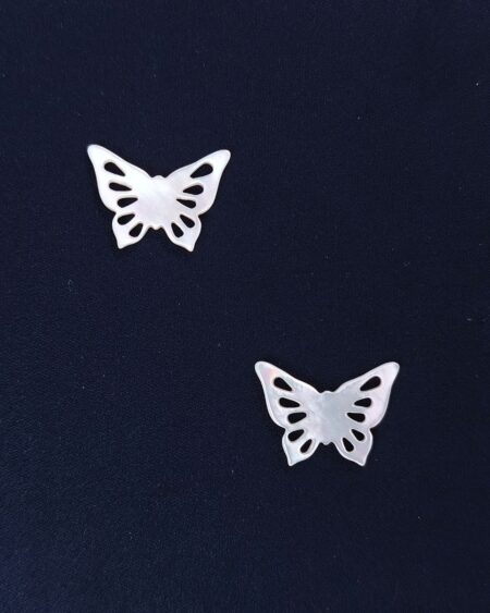 Natural White Mother of Pearl Mini Filigree Butterfly (10pc)