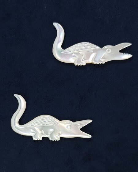 White Mother of Pearl Alligator (10pcs)