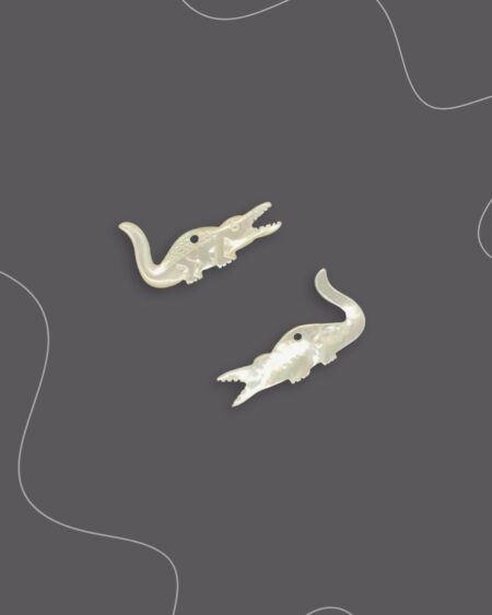 Crocodile, White MOP