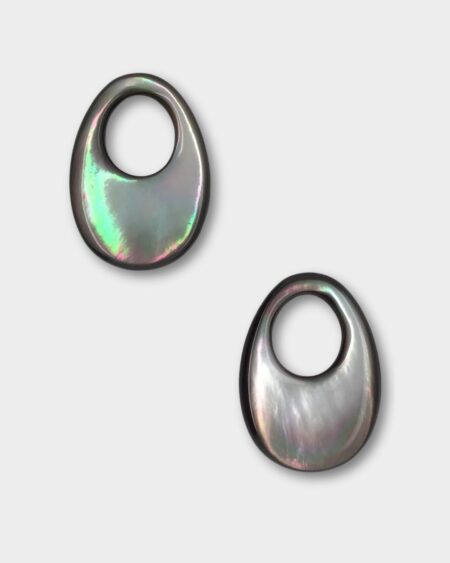 Black Mother of Pearl Agogo Shaped