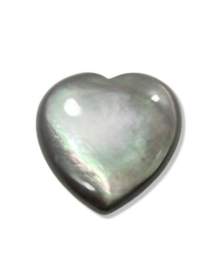 Black Mother of Pearl Heart Cabochon