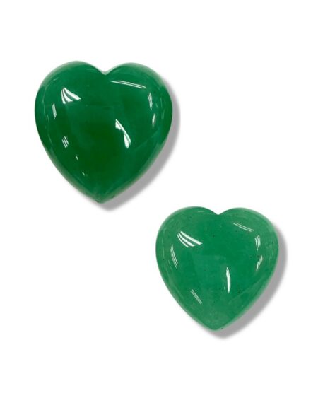 Cabochon Heart  Green Aventurine