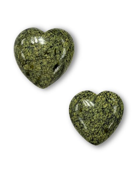 Cabochon Heart Green Serpentine