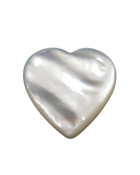 Cabochon Heart White Mother of Pearl