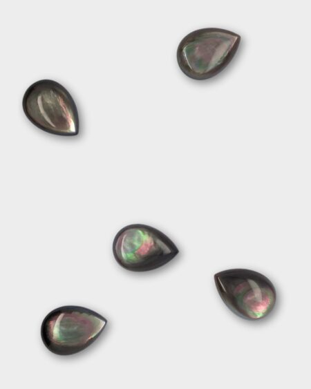 Black Mother of Pearl Pear Shaped Cabochons