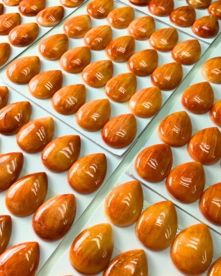 Calibrated Spiny Oyster Shell Pear Shaped Cabochons