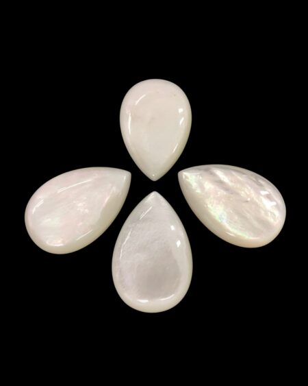 White Mother of Pearl Pear Shaped Cabochon