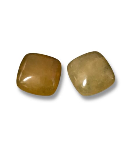 Cabochon Square Yellow Jade