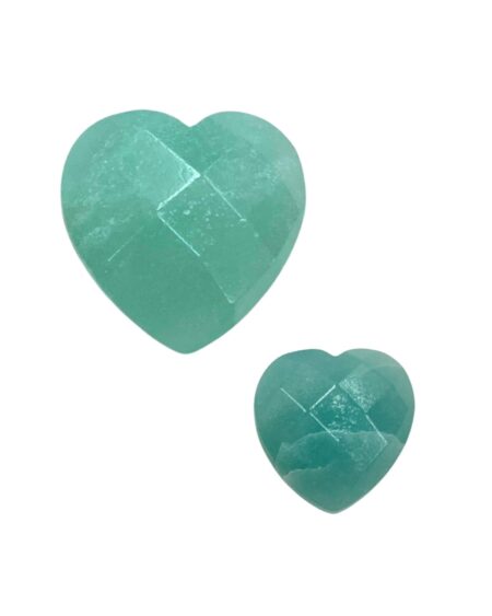 Faceted Heart China Amazonite