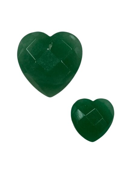 Faceted Heart Green Aventurine