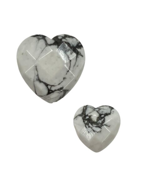 Facet Heart Howlite