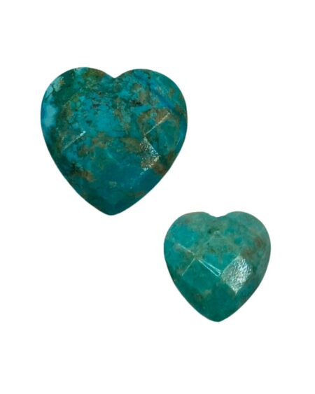 Faceted Heart China Turquoise
