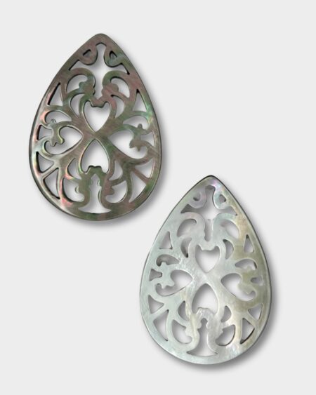 Pear Filigree, Black MOP