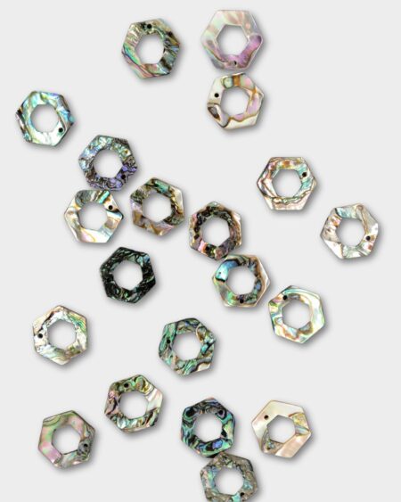 Hexagon Ring, Abalone (Order Only)